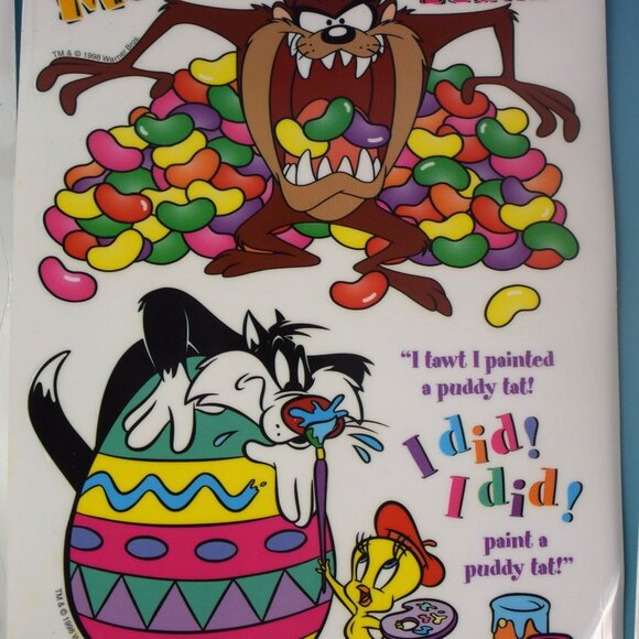 3 Sheets Looney Tunes Static Cling Easter Window Decorations New in Pkg - Picture 7 of 9